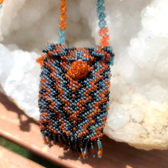Handmade Indian necklace pouch - Picture 2 of 8